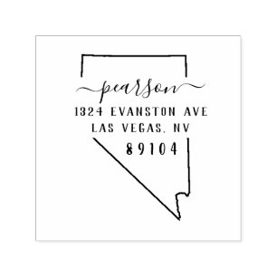 Nevada Rücksendeadresse Briefmarke Selbstfarbig Permastempel