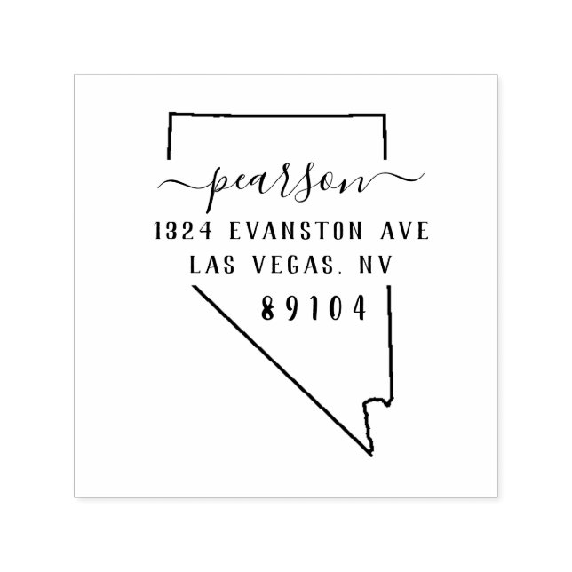 Nevada Rücksendeadresse Briefmarke Selbstfarbig Permastempel (Design)