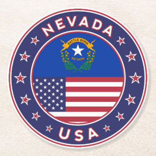 Nevada Runder Pappuntersetzer