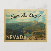 Nevada Save the Date Vintage Postkarten