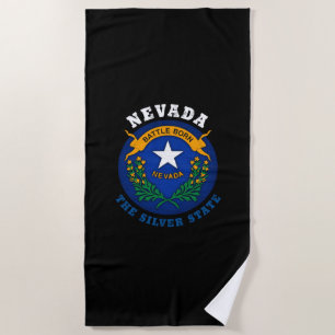NEVADA SILVER STAAT FLAG STRANDTUCH