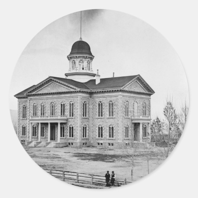 Nevada Staat Hauptstadt Runder Aufkleber (Vorderseite)