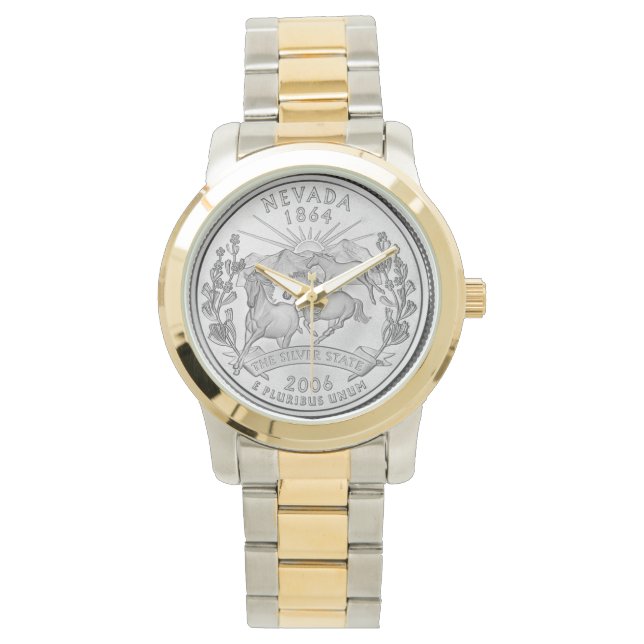 Nevada Staat Quarter Watch Armbanduhr (Vorderseite)
