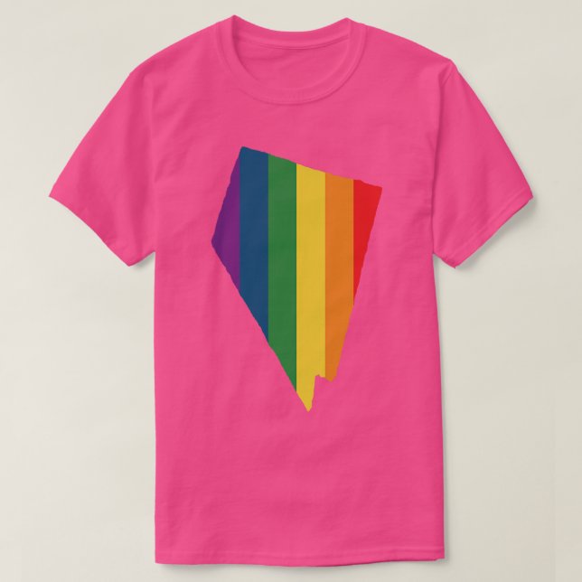 Nevada Staat Rainbow T-Shirt (Design vorne)