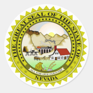 Nevada Staat Siegel Amerikanische Republik Symbol Runder Aufkleber