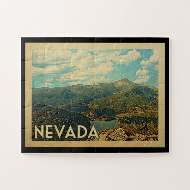 Nevada Staat Vintage Reise (Horizontal)