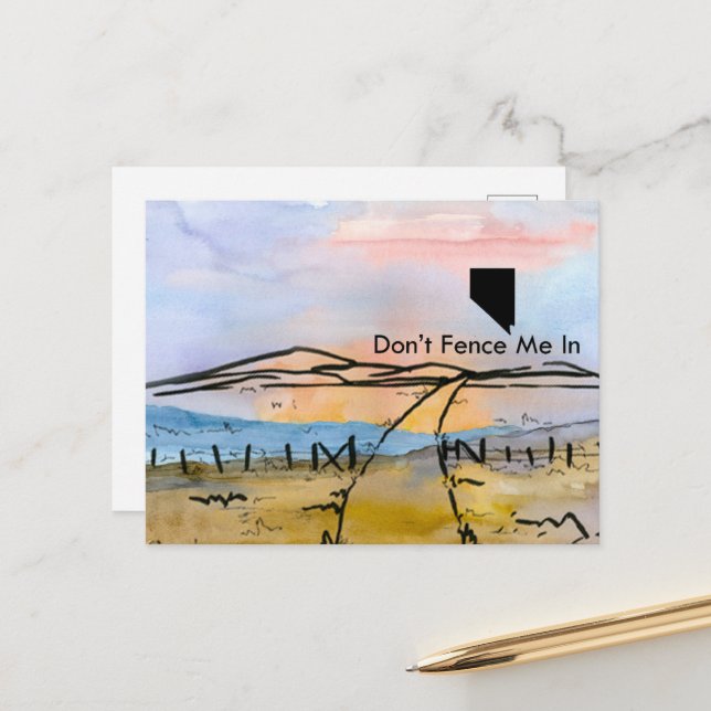 Nevada Staat zähmt mich nicht in einer sonnigen La Postkarte (Vorderseite/Rückseite Beispiel)