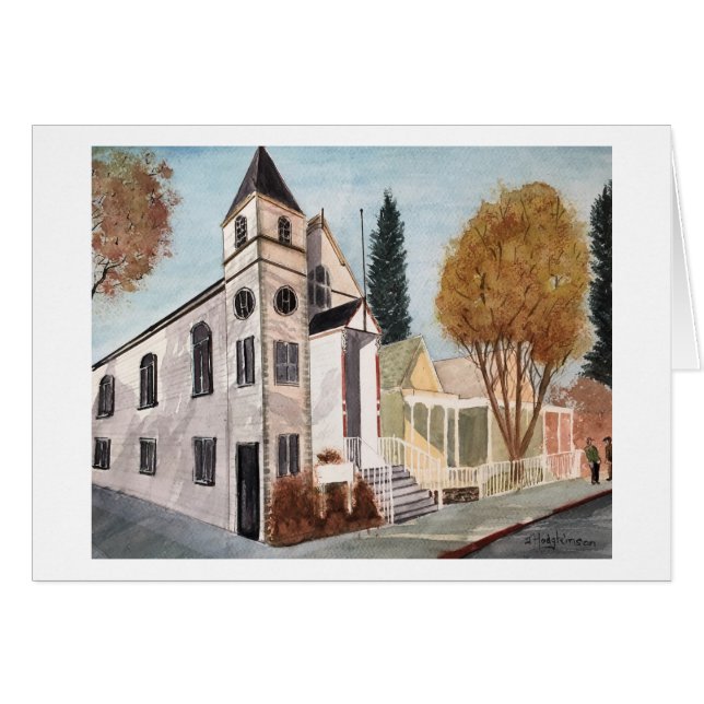 NEVADA-STADT-SZENEN - AQUARELL (Vorderseite (Horizontal))
