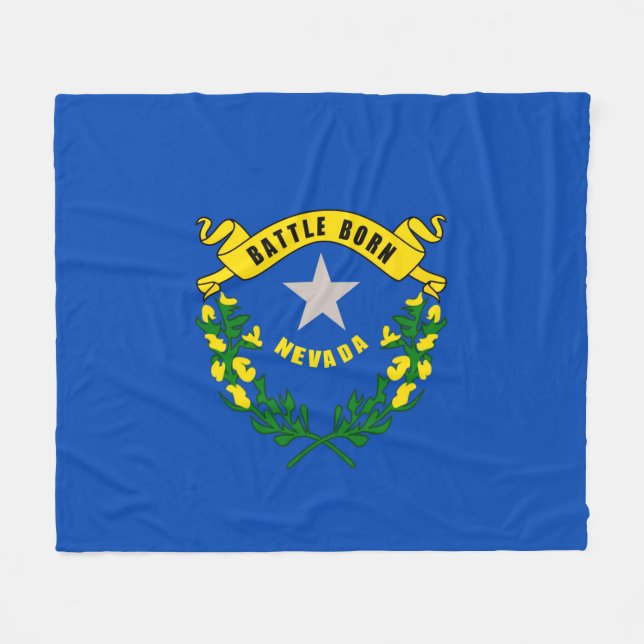 Nevada State Flag Design Fleecedecke (Vorderseite (Horizontal))