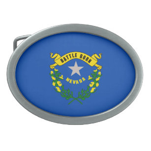 Nevada State Flag Design Ovale Gürtelschnalle