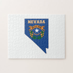 Nevada State Flag Map