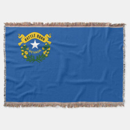 Nevada State Flag Print Patriotic Decke