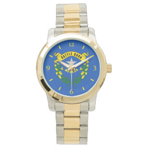 Nevada State Flag Watch Design Armbanduhr