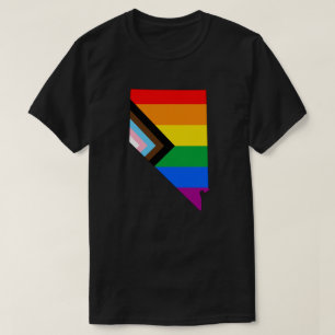 Nevada State Stolz LGBTQ Fortschritt Stolz T-Shirt