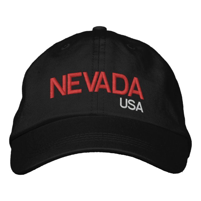 Nevada USA Casquette brodé noir Casquette (Devant)