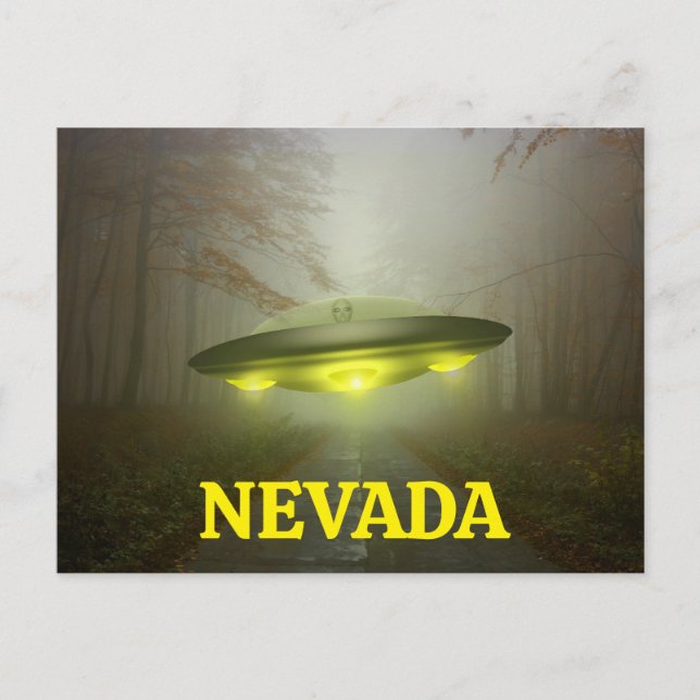 NEVADA USO FUNNY SPACESHIP Postkarte (Vorderseite)