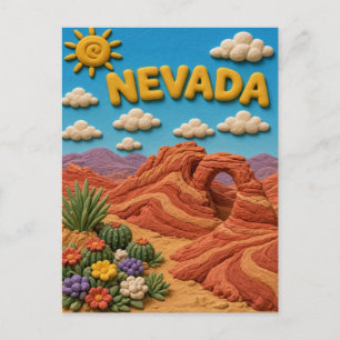 Nevada Valley Fire Modern KLAYKOO Postkarte