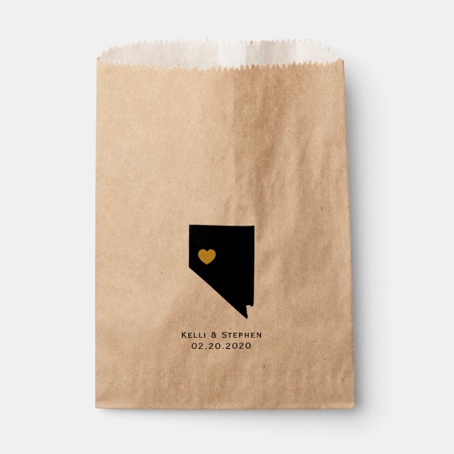 Nevada Wedding Favor Traite Sacs, Sacs Cadeaux (Devant)