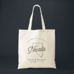 Nevada Wedding Welcome Tote Bag Tragetasche<br><div class="desc">Diese Nevada Tasche ist ideal,  um die Gäste der Stadt zu Ihrer Hochzeit zu empfangen! Packen Sie es mit lokalen Goodies für ein extra lustiges Willkommenspaket.</div>