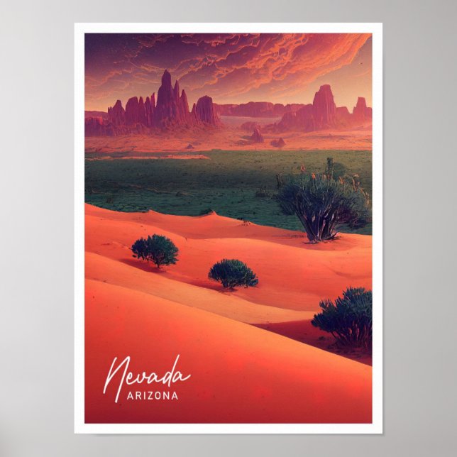 Nevada Wüste Arizona Poster (Vorne)