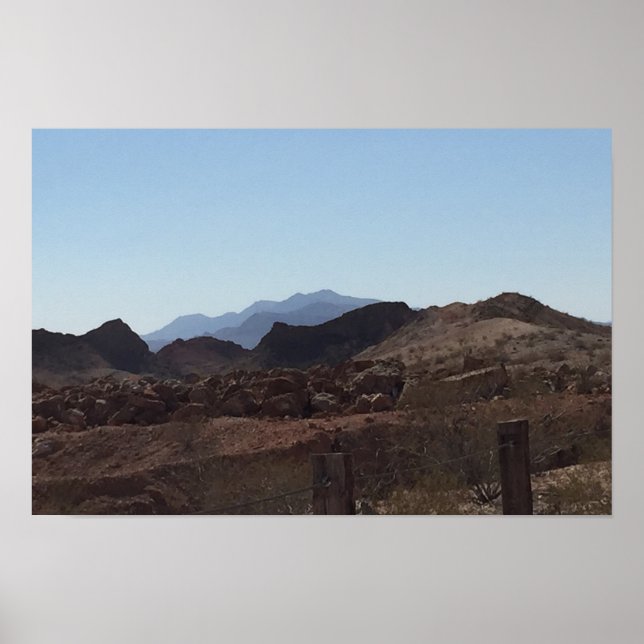 Nevada Wüstengebirge Poster (Vorne)