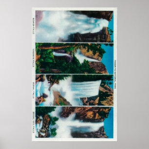 Nevada, Yosemite, Vernal und Bridal Veil Falls Poster