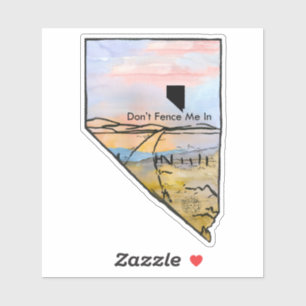 Nevada zähmt mich nicht in einer sonnigen Landscha Aufkleber