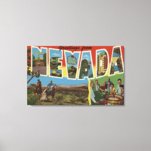 NevadaLarge Buchstabe ScenesNevada 2 Leinwanddruck