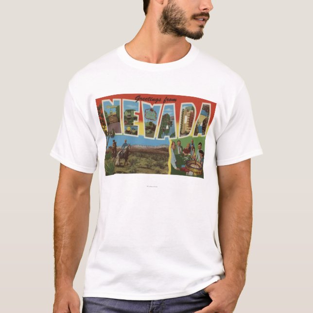 NevadaLarge Buchstabe ScenesNevada 2 T-Shirt (Vorderseite)