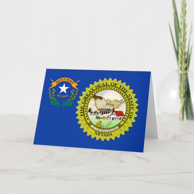 Nevadan Flag & Seal, Flag of Nevada Karte (Vorderseite)