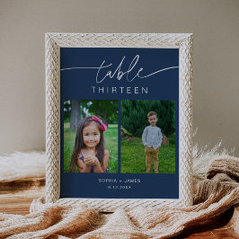 NEVE Navy Blue Childhood Fotos Tischnummer 8x10 Poster