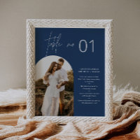 NEVE Navy Foto Tischnummer mit Fun Facts 8x10