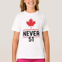 Never 51 Canada Button Design - Patriotic Anti-51