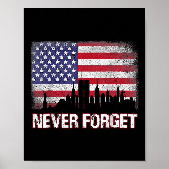 Never forget day memorial 21th anniversary patriot poster (Vorne)
