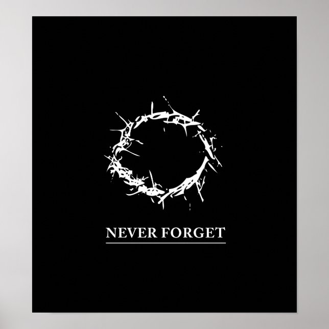 Never Forget - Poster (personnalisable) (Devant)