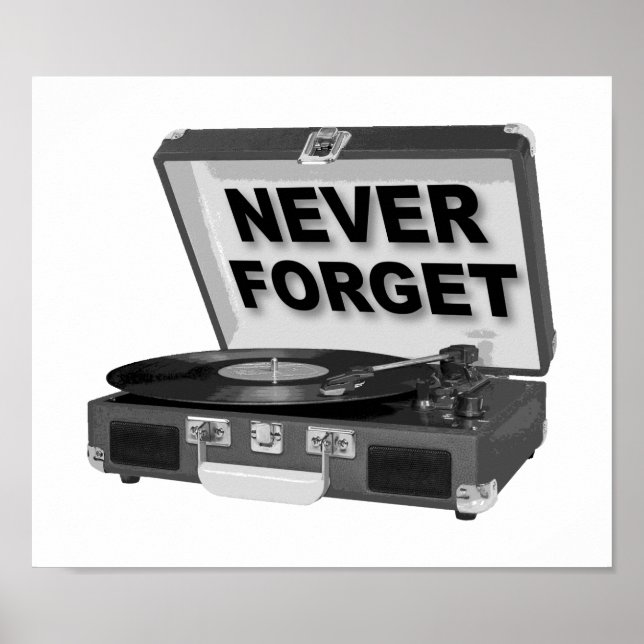 Never Forget Records Affiche Drôle (Devant)