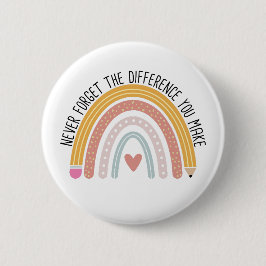 Never Forget the Difference You Make, Teacher Gift Button