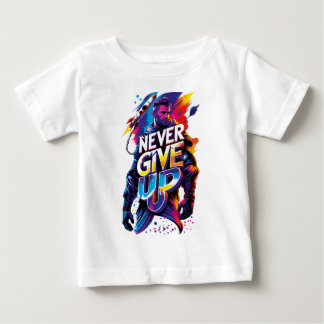 Never Give Up Baby T-shirt