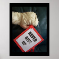 Never give up, boxing Canvas