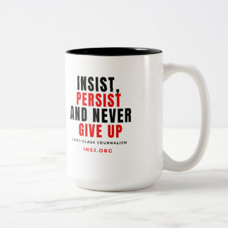 Never Give Up Two-Tone Mug Zweifarbige Tasse