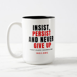 Never Give Up Two-Tone Mug Zweifarbige Tasse