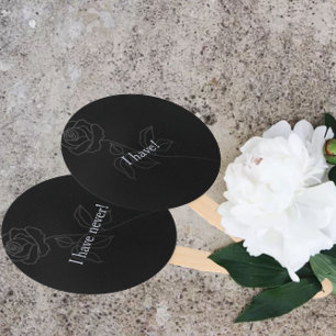 Never Have I Ever Gothic Black Bachelorette Party Fächer