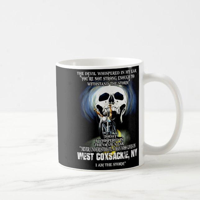Never Underestimate A West Coxsackie Ny Man  Kaffeetasse (Rechts)