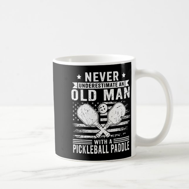 Never Underestimate An Old Man With A Ckleball Pad Kaffeetasse (Rechts)