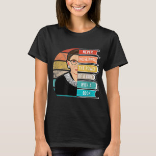Never Underestimate The Power Of A Girl With Book  T-Shirt