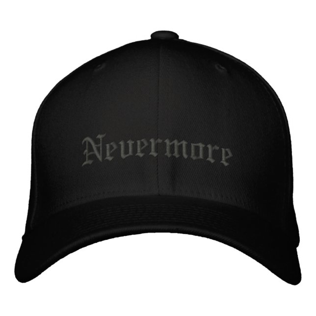 Nevermore bestickt - personalisieren bestickte baseballkappe (Vorderseite)