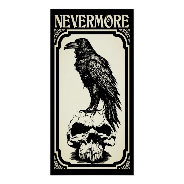 Nevermore | Edgar Allan Poe - The Raven Poster (Vorderseite)