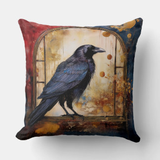 Nevermore Raven Collage I Kissen
