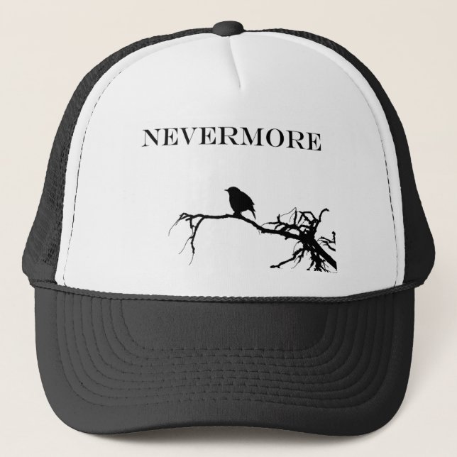 Nevermore Raven Gedicht Edgar Allan Poe Design Truckerkappe (Vorderseite)