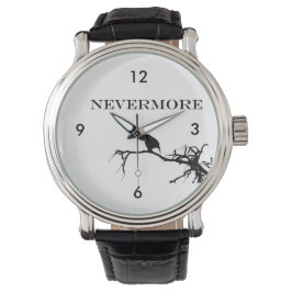 Nevermore Raven Gedicht Edgar Allan Pose Zitat Armbanduhr